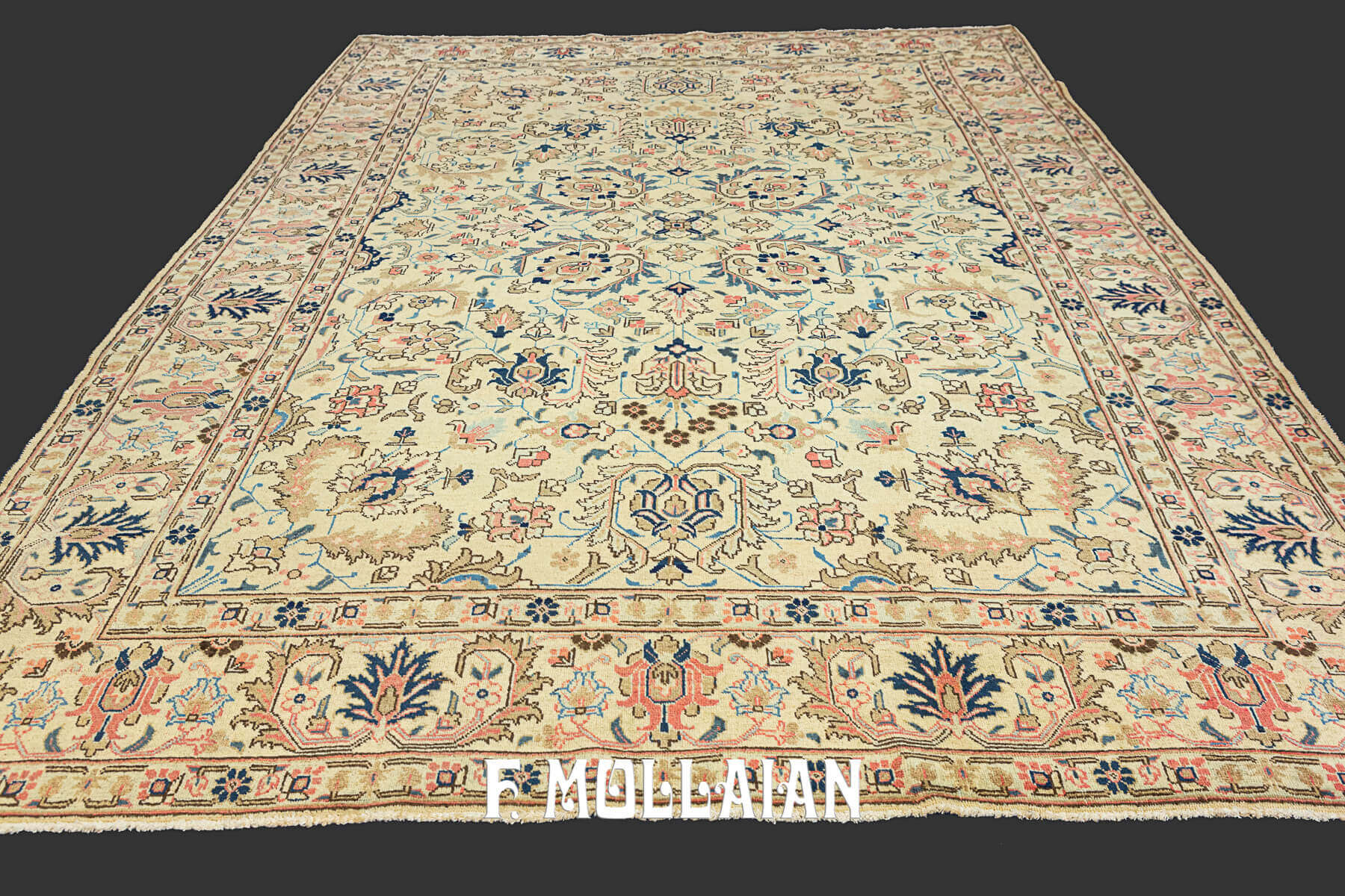 Hand-Knotted Antique Persian Tabriz Khoy Carpet n°:54628707